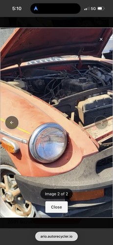 1975 mgb head light - head, parts